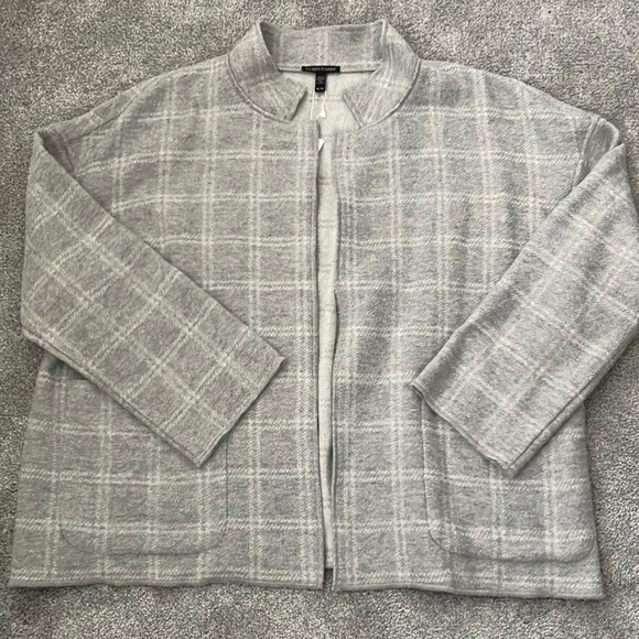 NEW! Beautiful Eileen Fisher Boxy Wool-Blend Jacket sz XL - Picture 3 of 9